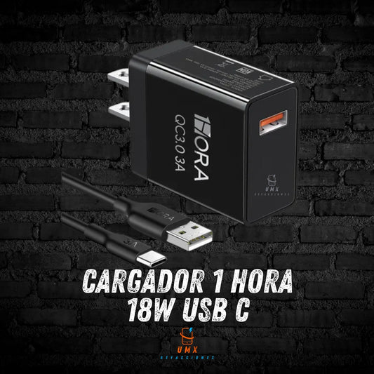 Cargador 18W USB C 1Hora GAR092